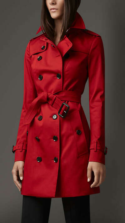 TRENCH COAT MEDIO IN COTONE IMPERMEABILE