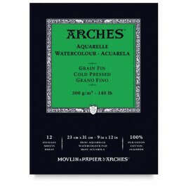 Альбом для акварели Canson ARCHES, 12 листов, 300гр. 22,9x30,5