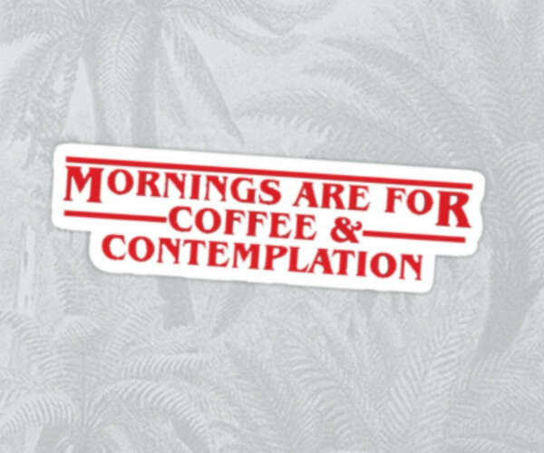 morning coffee sticker