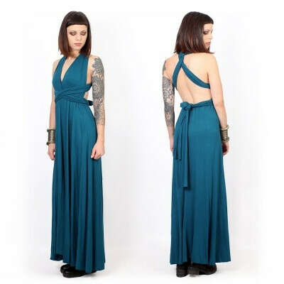 "Wakiza" dress, Blue