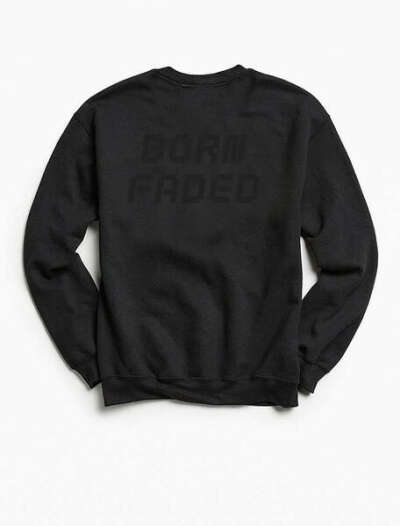 Born Faded Pixel Art Weed Bud Unisex Black Sweatshirt