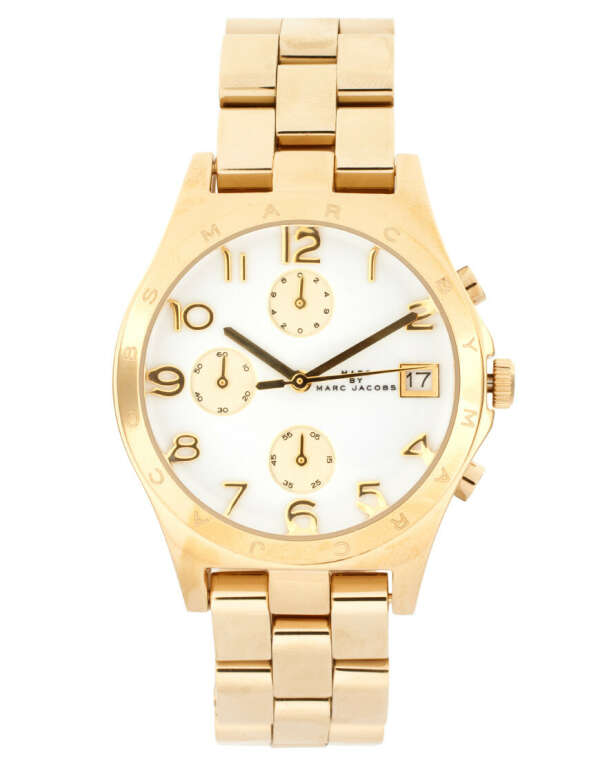Золотые часы-браслет с хронографом Marc By Marc Jacobs