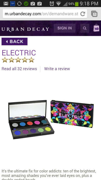 Urban decay-Electric palette