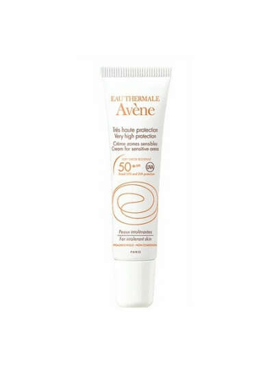 Крем солнцезащитный, SPF 50, для чувствительных зон, Soins Solaries, 15 мл, AVENE