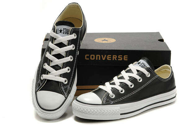 Converse Chuck Taylor All Star Low Top Black Ox Leather Shoes