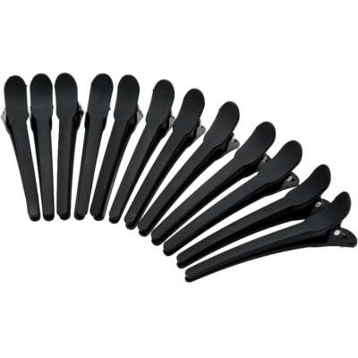 Anself Hair Sectioning Clips, Black, Plastic, Pack of 12 5# : Amazon.de: Beauty