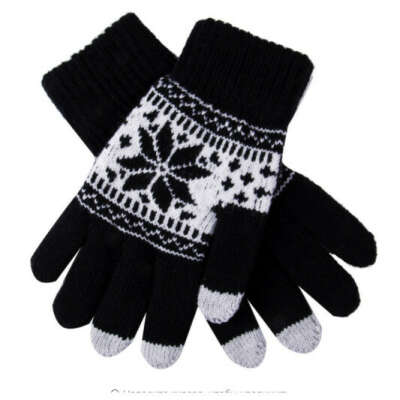 Мужские перчатки для сенсорных экранов Touch Gloves Черные (TGM01)