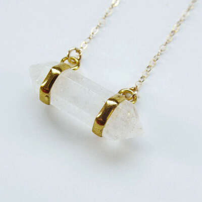 Vanilla Double Point Gold Necklace