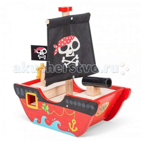 Деревянная игрушка LeToyVan Пиратский корабль Смелый капитан