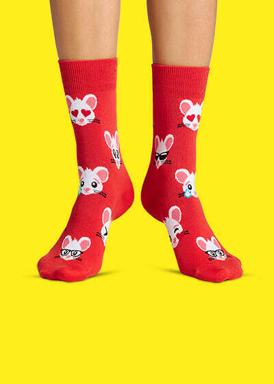 Арт-носки или носки с собаками/мышками