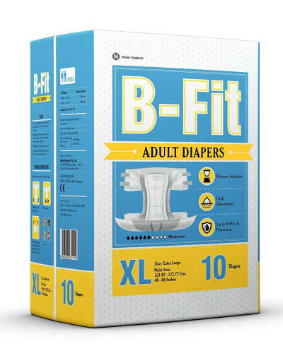 Bfit Highly Absorb Adult Diaper - Pack Of 10 Pcs (Xl) - DiapersatHome