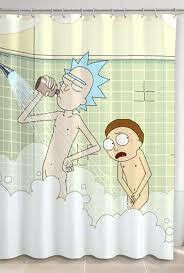 Shower With Me, Morty Shower Curtain 66" x 72" (Large)