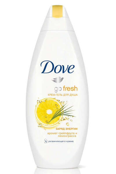 Гель-крем для душа Dove Go fresh Заряд энергии с ароматом грейпфрута и лемонграсса 250мл