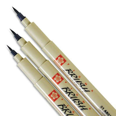 Sakura Pigma Brush pens + Micron pens