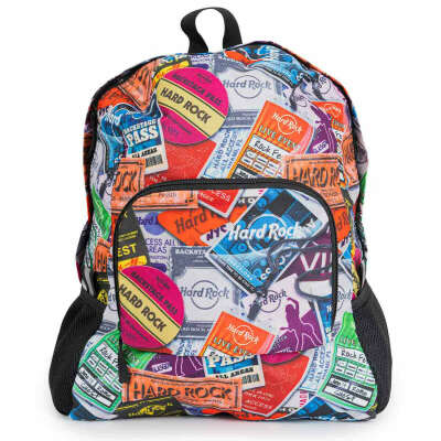 Ultralight Portable Packable Backstage Pass Print Backpack