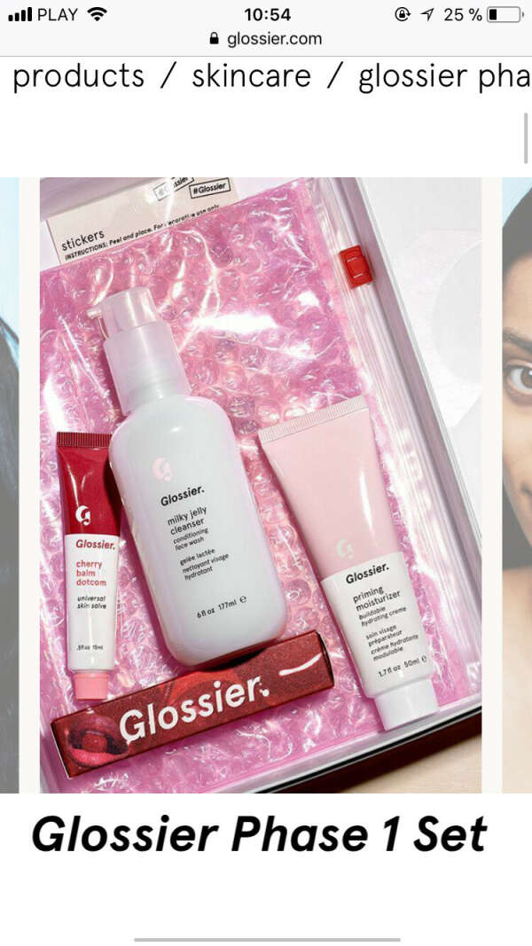 Glossier skincare