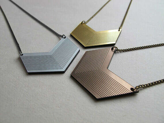 acrylic geometrical necklace