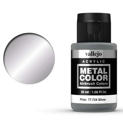 Краска для сборных моделей Vallejo, серия "Metal Color", цвет 77.724 Silver