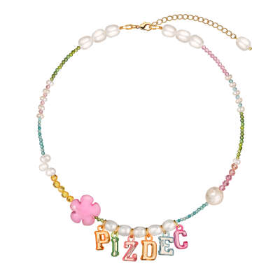 Ожерелье с разноцветными буквами PIZDEC