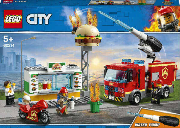 Конструктор LEGO City Пожар в бургер-кафе 327 деталей (60214)