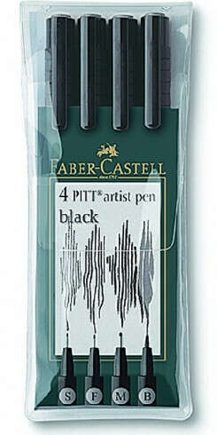 Faber-Castell 4 Pitt Artist Pen Black