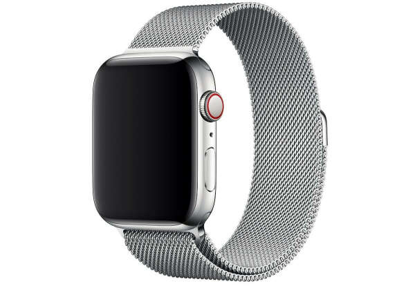 Браслет Apple Watch 44мм, миланский сетчатый, серебристый