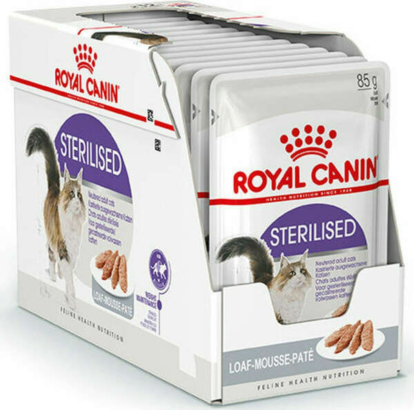 Консервы Royal Canin "Sterilised", паштет для взрослых стерилизованных кошек, 85 г, 12 шт