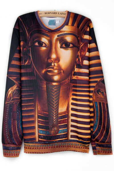 Lifelike Pharaoh Graphic Sweatshirt - OASAP.com