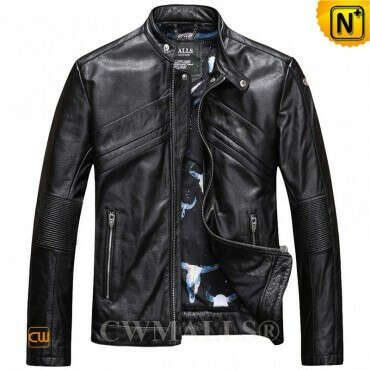 CWMALLS® Designer Fitted Leather Jacket CW816101