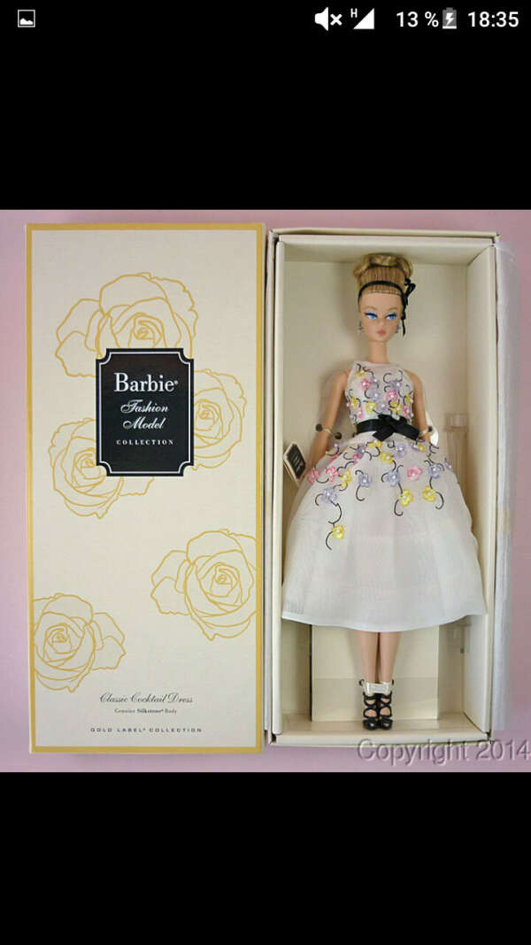 Classic coctail dress poseable silkstone barbie