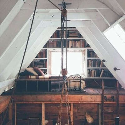 To have my own attic library