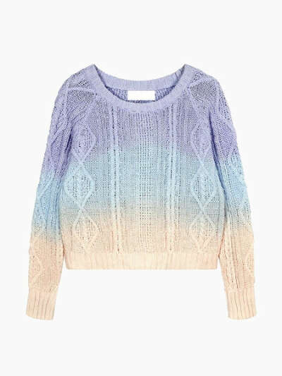New Look Sweater With Dip Dye In Purple - Choies.com