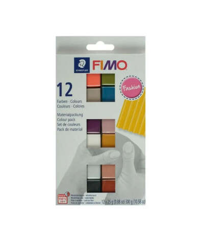 Полимерная глина, набор Fashion, 12 цветов, FIMO