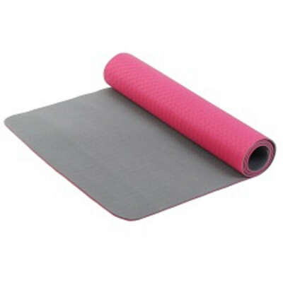 Коврик для фитнеса и йоги Larsen TPE розовый/серый 5 мм 173 см - Маркетплейс goods.ru