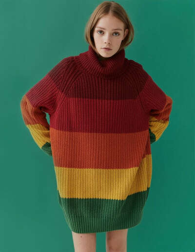 Lazy Oaf Autumn Rainbow Knitted Jumper