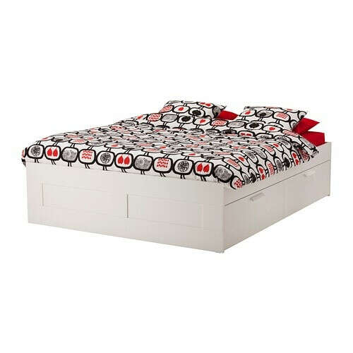 БРИМНЭС Каркас кровати с ящиками - 140x200 см, -  - IKEA