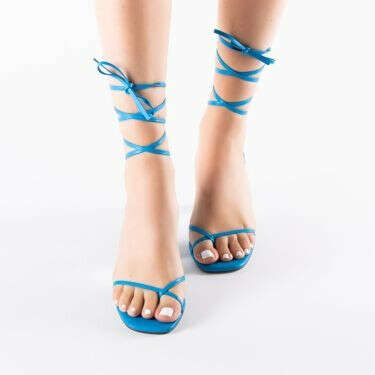 RAID Lenny Lace Up Heel In Blue