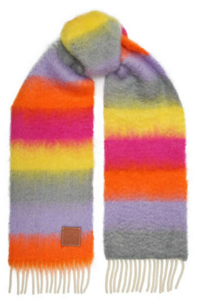 Женский разноцветный шарф LOEWE — купить за 22800 руб. в интернет-магазине ЦУМ, арт. F655257X15