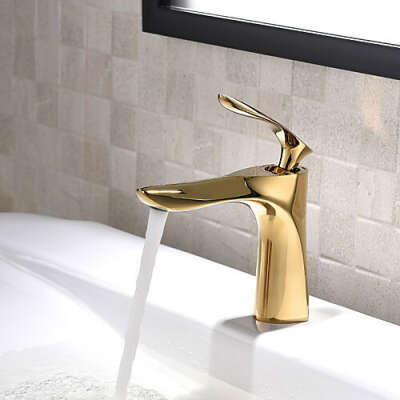 New Design Painting Deck Mounted Single Handle One Hole Brass Bathroom Sink Faucet– FaucetSuperDeal.com