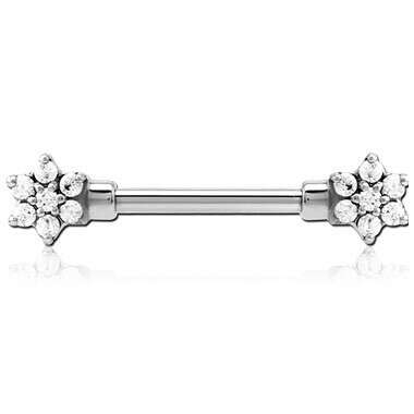 SURGICAL STEEL JEWELED NIPPLE BAR | SCNS142