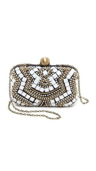 Santi																Beaded Box Clutch