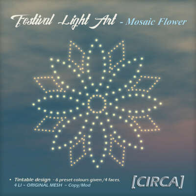 [CIRCA] - Festival Light Art - Mosaic Flower