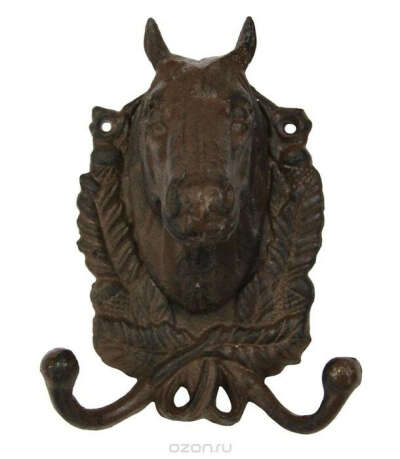 Вешалка "Голова лошади". Чугунное литье. Франция, середина ХХ века