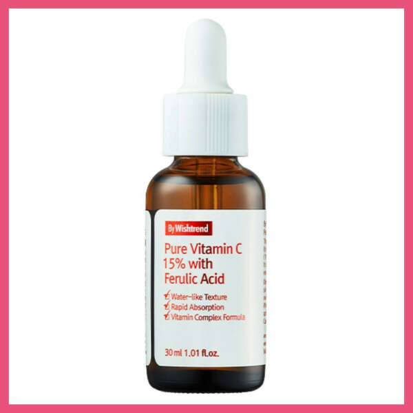 Сыворотка с витамином C и феруловой кислотой для лица By Wishtrend Pure Vitamin C 15% With Ferulic Acid, 30 мл / Корея / увлажняющая / антивозрастная / омолаживающая против акне, морщин, пигментации, постакне для жирной, проблемной, сухой кожи