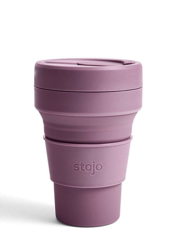 Складной стакан stojo POCKET CUP, 355 мл, цвет Plum, Stojo