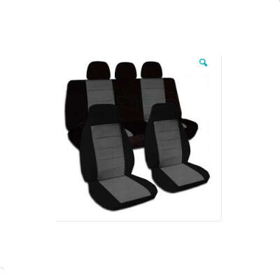 Two-Tone Car Seat Covers with 3 Rear Headrest Covers - Full Set