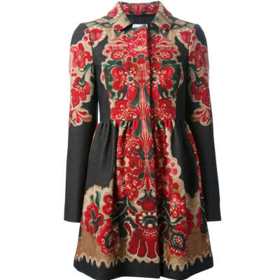 RED VALENTINO floral print coat