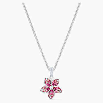 Tropical Flower Подвеска, Розовый Кристалл, Родиевое покрытие от SWAROVSKI