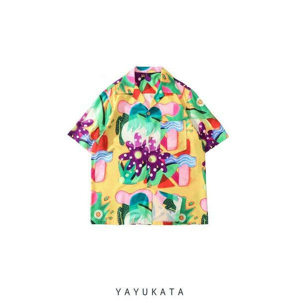 WB9 Colorful Floral Print Harajuku Shirt