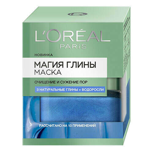 Маска для лица `LOREAL` МАГИЯ ГЛИНЫ Очищение и сужение пор 50 мл